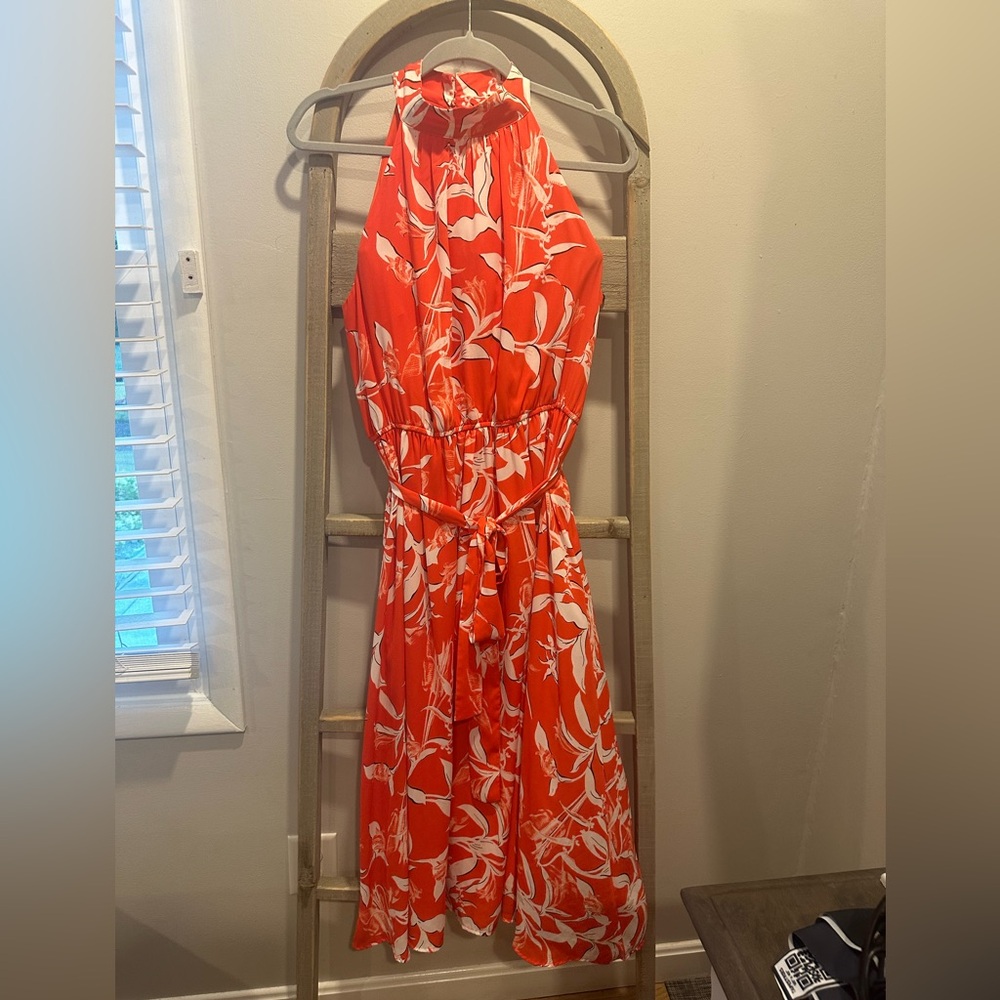 Worthington Orange Halter Sundress Resort Wear